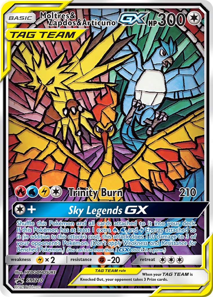 Moltres & Zapdos & Articuno GX (SM210) [Sun & Moon: Black Star Promos] (Display Case)