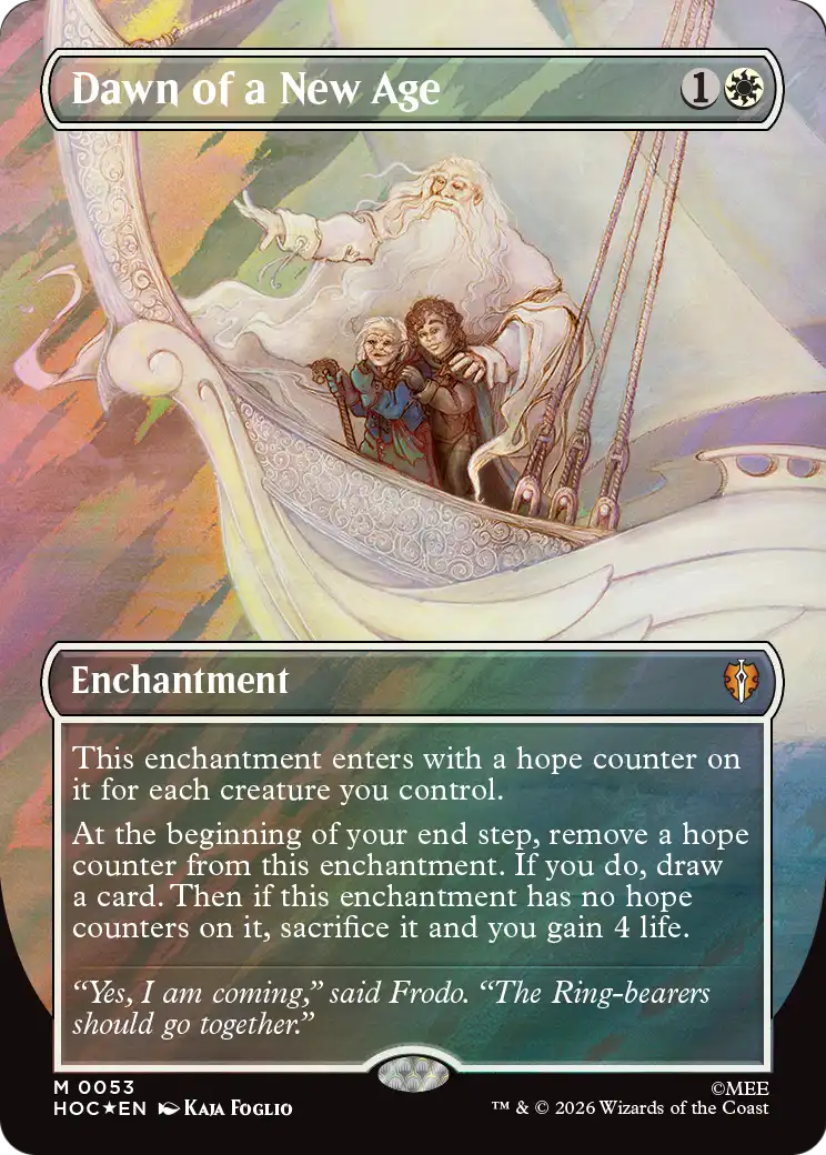 Dawn of a New Age (Borderless) (Surge Foil) [The Hobbit: Eternal-Legal] (Display Case)