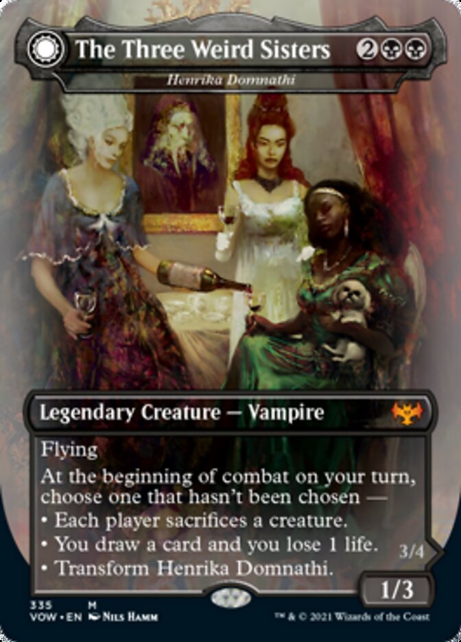 Henrika Domnathi // Henrika, Infernal Seer - The Three Weird Sisters // Fiends of Darkest Night [Innistrad: Crimson Vow] (Display Case)