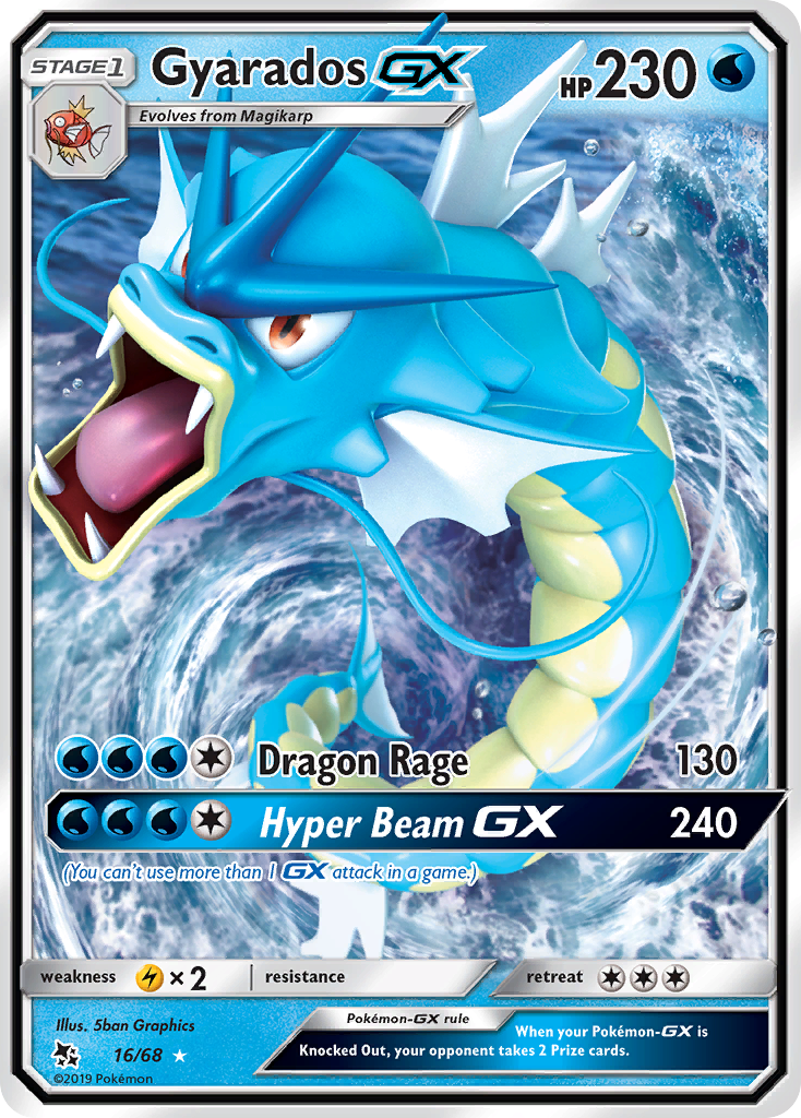 Gyarados GX (16/68) [Sun & Moon: Hidden Fates] (Display Case)