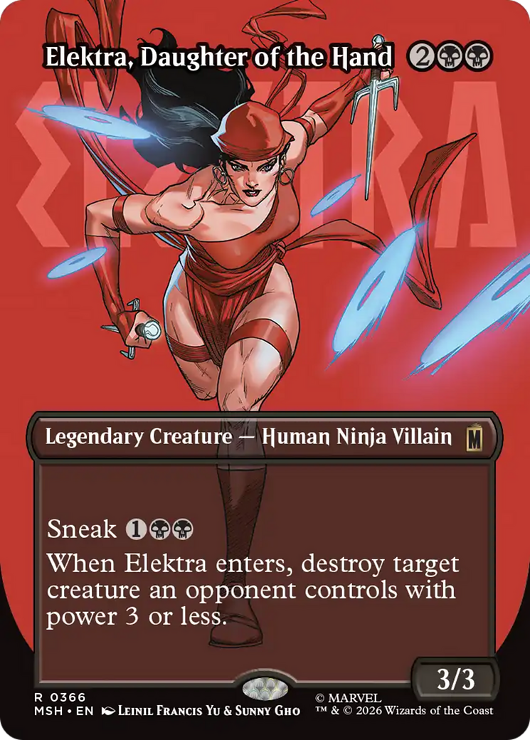 Elektra, Daughter of the Hand (Borderless) (366) [Marvel Super Heroes] (Display Case)