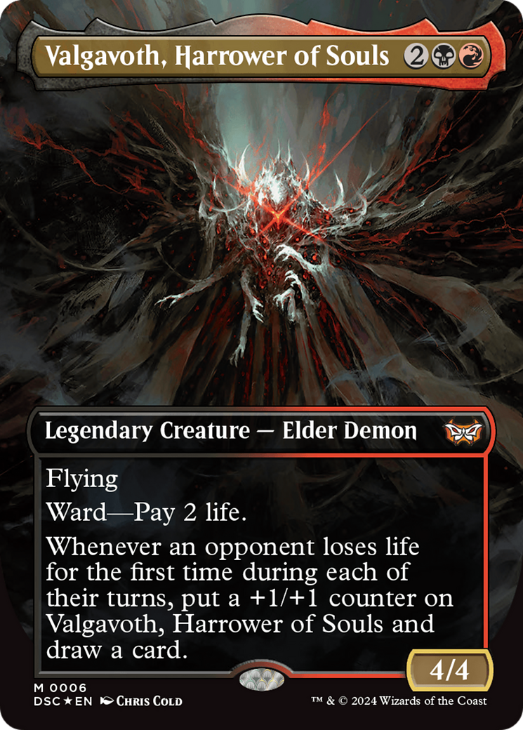 Valgavoth, Harrower of Souls (Borderless) [Duskmourn: House of Horror Commander] (Display Case)