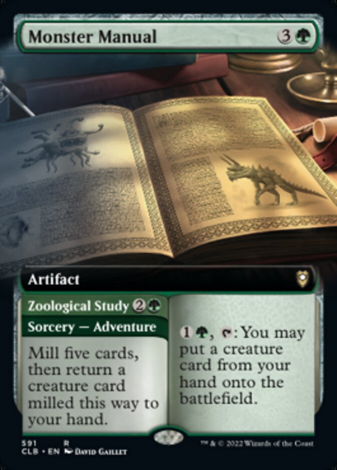 Monster Manual // Zoological Study (Extended Art) [Commander Legends: Battle for Baldur's Gate] (Display Case)