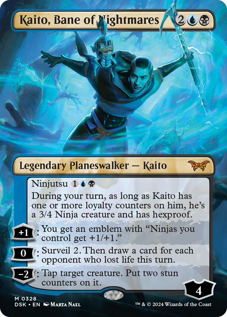 Kaito, Bane of Nightmares (Borderless) [Duskmourn: House of Horror] (Display Case)