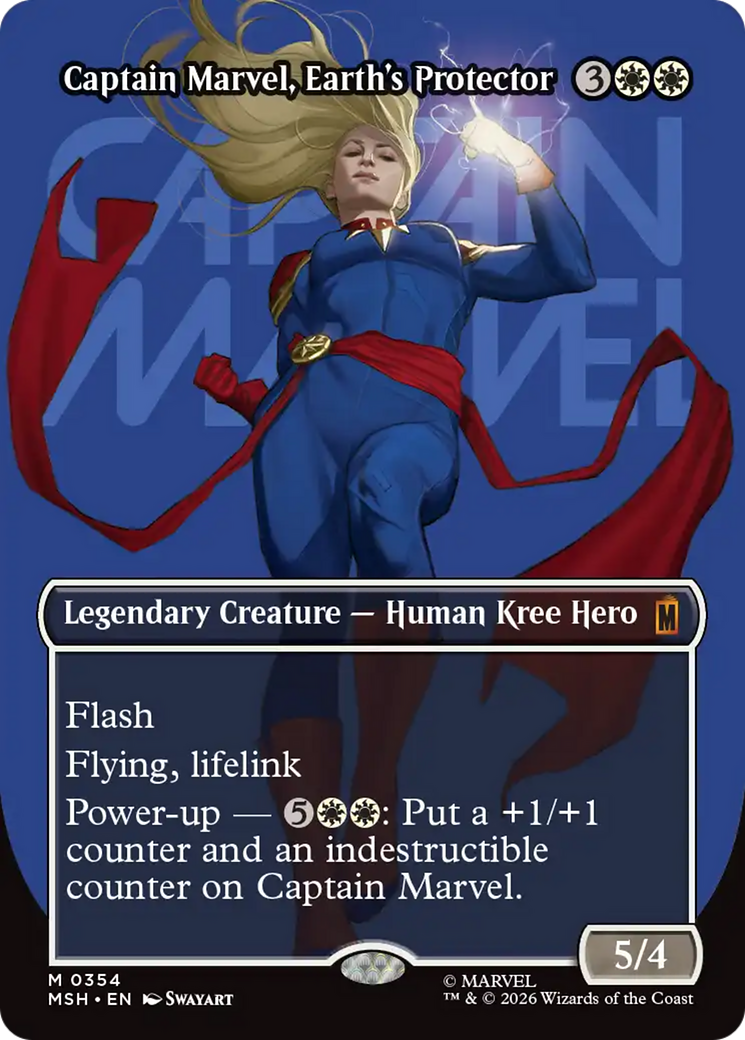 Captain Marvel, Earth's Protector (Borderless) (0354) [Marvel Super Heroes] (Display Case)