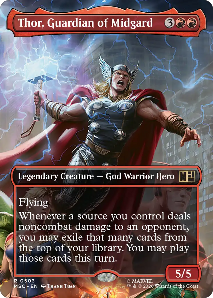 Thor, Guardian of Midgard (Borderless) [Marvel Super Heroes Commander] (Display Case)