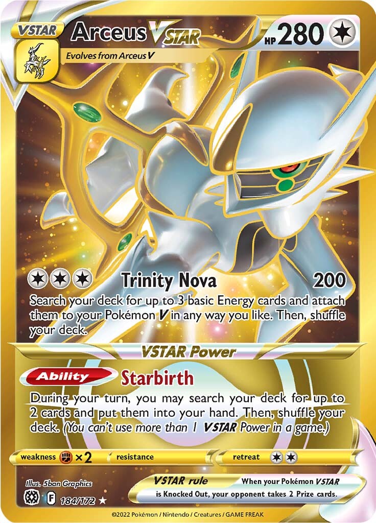 Arceus VSTAR (184/172) [Sword & Shield: Brilliant Stars] (Display Case)