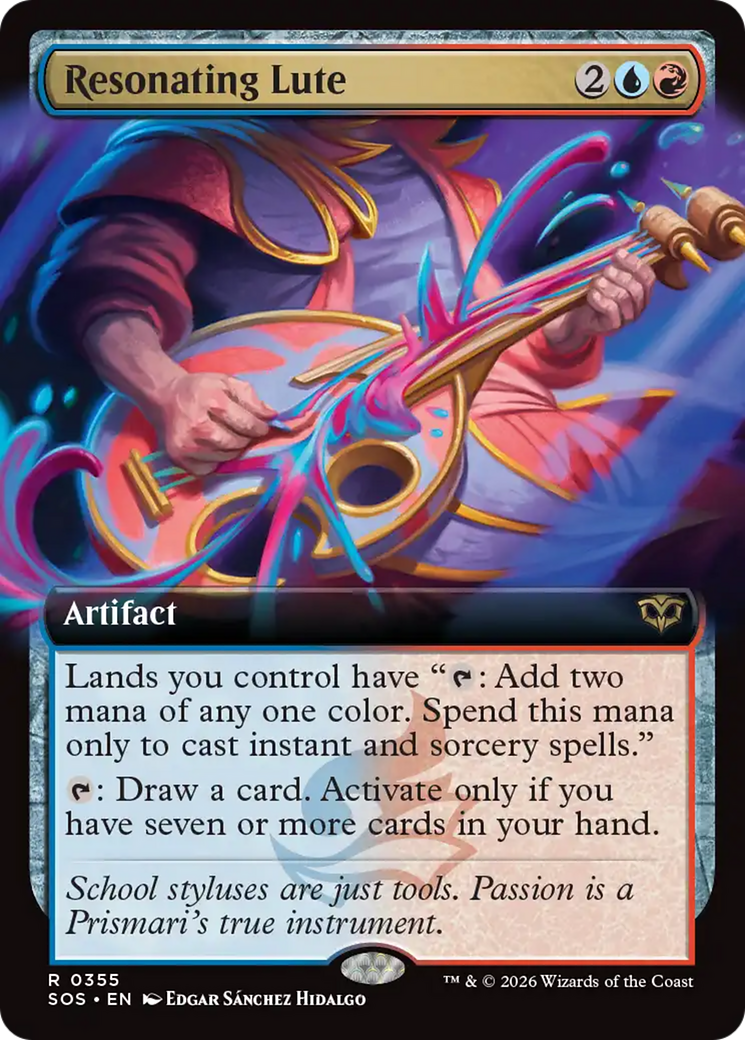 Resonating Lute (Extended Art) [Secrets of Strixhaven] (Display Case)